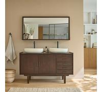 Meuble de salle de bain en bois de mindi