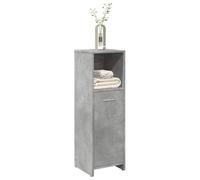 Meuble de Salle de Bain en Bois Gris Béton, Colonne Compacte avec Grand Meuble de Rangement et Armoire Salle de Bain, Design Pratique avec Trois Compartiments, Armoire de Rangement, 30x30x95cm