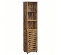 Meuble de Salle de Bain, Étagère de Rangement, Placard Haut, avec 3 Compartiments Ouverts et 2 Étagères Réglables, Salon, Entrée, Blanc nuage/ Marron Rustique À propos de cet article[MULTI-NIVEAUX DE 