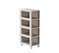 Meuble de Salle de Bain étroit à 5 Niveaux, Meuble de Rangement autoportant pour Toilettes, Tour de Rangement pour Chariot à tiroirs de Grande capacité avec roulettes, Tour de Commode étroi