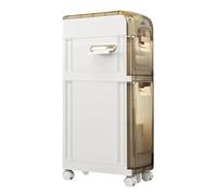 Meuble de salle de bain étroit autonome pour buanderie, toilettes et espaces de salon - Unité de rangement fine (2 étages)