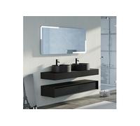 Meuble de salle de bain FABRIANO 1600 Noir mat -