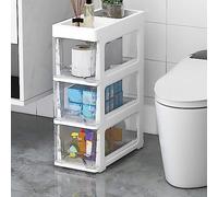 Meuble de salle de bain fin en plastique avec tiroirs et roulettes, meuble de rangement pour chambre à coucher ou entrée, idéal pour les petits espaces, solution élégante de nization