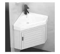 Meuble de salle de bain flottant avec lavabo simple et armoire de rangement, support mural peu encombrant pour buanderie et cuisine