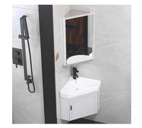 Meuble de salle de bain flottant avec lavabo simple et armoire de rangement, support mural peu encombrant pour buanderie et cuisine