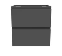 Meuble de salle de bain gris brillant avec tiroirs à fermeture douce, armoire de rangement murale pour vestiaire, meuble moderne, 50 x 38,5 x 52 cm, élégant et fonctionnel