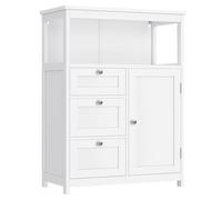 Meuble de salle de bain - HELLOSHOP26 - 30 x 60 x 80 cm - 3 tiroirs - Étagères réglables - Blanc