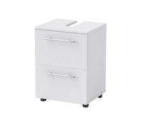 Meuble de salle de bain HOMCOM, vasque avec tiroir, compact, en aggloméré, blanc
