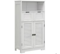 Meuble de Salle de Bain - kleankin - 61x30.5x109.5cm - MDF - blanc