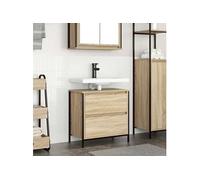 Meuble de salle de bain lavabo et tiroirs chêne sonoma, meuble vasque de toilette, meuble de rangement de salle de 861883