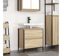 Meuble de salle de bain lavabo et tiroirs chêne sonoma vidaXL