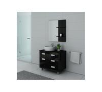 Meuble de salle de bain MILAN Noir 800