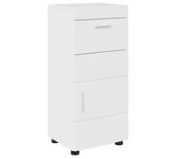 Vidaxl Cabinet De Salle De Bain Blanc Brillant 37 X 31.5 X 82 Cm