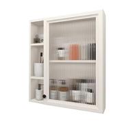 Meuble de salle de bain mural avec compartiments séparés - Solution de rangement élégante pour salon, bureau et salle de bain - 70 x 15 x 69 cm - Design compact