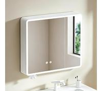 Meuble de salle de bain mural avec lavabo en céramique 80 cm Design moderne peu encombrant pour salle de bain élégant et fonctionnel Facile à installer Idéal pour la rénovation de la maison