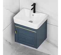 Meuble de salle de bain mural avec lavabo et robinet de trop-plein, ensemble de vanité flottante pour petites salles de bains, cuisine, buanderie et ferme (taille : 44)