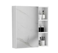 Meuble de salle de bain - Organiseur de rangement mural en alliage d'aluminium avec miroir pour salle de bain, chambre à coucher et salon