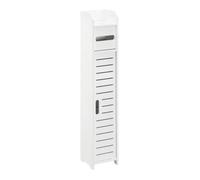 Meuble de Salle de Bain Placard Stylé Meuble de Rangement 80 x 15 x 15 cm Blanc