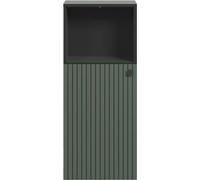 Meuble de salle de bain - Rangement bas -Reproduction vert sauge et noir - L40 x H95 x P31cm - PURE BLISS