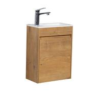 Meuble de salle de bain Sinta 40 x 22 cm Chene - Armoire de rangement Meuble lavabo evier Meubles