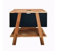 Meuble de salle de bain sous lavabo Naturel Home 80x73x46 cm, noir (HOMEUMDC)