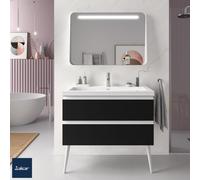 Meuble de salle de bain SPIRIT 1000 2 tiroirs BLACK VELVET - SALGAR 96420