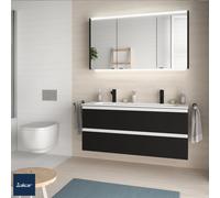 Meuble de salle de bain SPIRIT 1200 2 tiroirs BLACK VELVET - SALGAR 96421