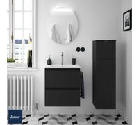 Meuble de salle de bain SPIRIT 600 2 tiroirs BLACK VELVET - SALGAR 96416