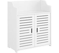 Meuble de Salle de Bain Stylé avec Étagères Meuble de Rangement à 2 Portes Bois Composite 72 x 60 x 32 cm Blanc [en.casa] Blanc G