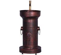 Meuble de salle de bain sur pied sous l'évier, meuble de salle de bain de style industriel, amovible, en fer, marron (cuivre rouge sans miroir)