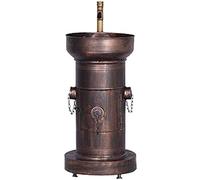 Meuble de salle de bain sur pied sous l'évier, meuble de salle de bain de style industriel, amovible, en fer, marron (marron sans miroir)