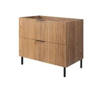 Meuble de Salle de Bain sur Pieds Sous Vasque FLOW - Chêne Craft - 80 cm