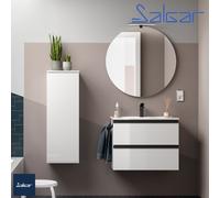 Meuble de salle de bain suspendu 2 tiroirs White Cotton SPIRIT 600 - SALGAR 96400