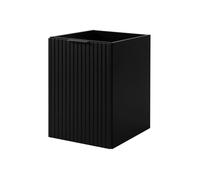 Meuble de salle de bain - Suspendu avec panier à linge - Noir mat - 40x46x57 cm - Façade MDF 16 mm