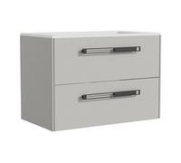 Meuble de salle de bain suspendu avec vasque à encastrer - Gris - 80 cm - FELNA