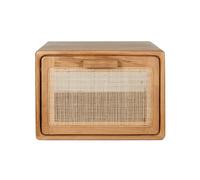 Meuble de salle de bain suspendu en bois teck massif et cannage rotin L50 cm BALIA