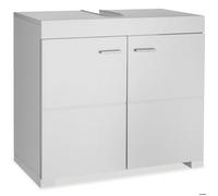 tectake® Meuble sous lavabo Rangement Salle de Bain Moderne 60x35x56 cm avec 2 Portes, Armoire Salle de Bain Toilette Rangements sous évier WC Meuble sous Vasque