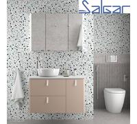 Meuble de salle de bain UNIIQ 900 MACCHIATO gauche 1 porte et 2 tiroirs - SALGAR 83124