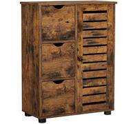 Meuble de Salle de Bain - VASAGLE - 3 tiroirs - 2 étagères intérieures réglables - Marron Rustique