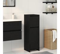 Meuble de salle de bain vidaXL Noir 30x30x95 cm en bois d'ingénierie