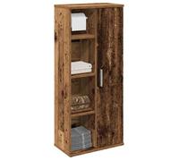 Meuble de salle de bain - vidaXL - Porte-rouleau intégré - Vieux bois - 39x22x90 cm - Bois d'ingénierie