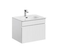 Meuble de salle de bain - VIVALDI - Iconic White - 80 cm - Vasque Sky - Design contemporain