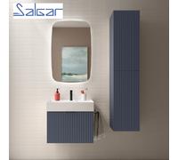 Meuble de salle de bains 1 tiroir + 1 intérieur BIBA 600 BLUE NIGHT - SALGAR 103043