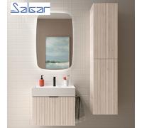 Meuble de salle de bains 1 tiroir + 1 intérieur BIBA 600 CHÊNE NATUREL - SALGAR 103018