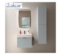 Meuble de salle de bains 1 tiroir + 1 intérieur BIBA 700 Blue Fog - SALGAR 103039