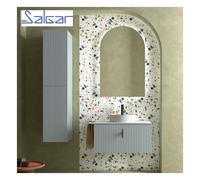 Meuble de salle de bains 1 tiroir + 1 intérieur BIBA 800 Blue Fog - SALGAR 103040