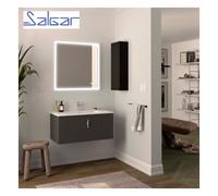 Meuble de salle de bains 1 tiroir + 1 intérieur BIBA 900 1 Anthracite mat - SALGAR 103056