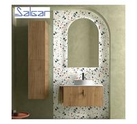 Meuble de salle de bains 1 tiroir BIBA 800 CHÊNE AFRICAIN - SALGAR 102961