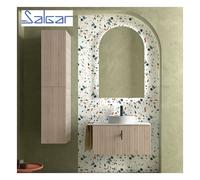 Meuble de salle de bains 1 tiroir BIBA 800 CHÊNE NATUREL - SALGAR 102951