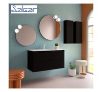 Meuble de salle de bains 2 tiroirs Biba 1000 Black Velvet - SALGAR 113864